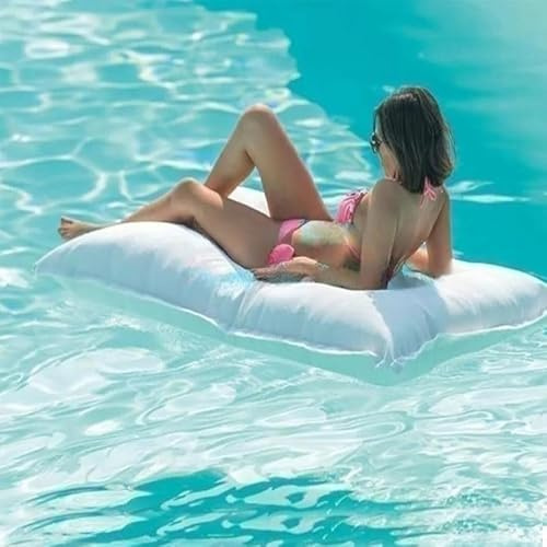 UGEFKMQ Fauteuil Pouf Poire De Piscine, Canapé Flottant, Salon Géant, Blanc (Pas De Remplissage) 140Cm X 180Cm