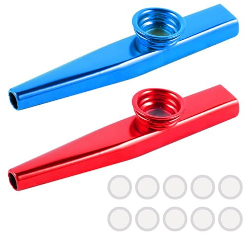 VAEIORP 2 pcs Metall Zu Flöte Aluminium Legierung 10 Flöte Membran Vintage Geschenk Box