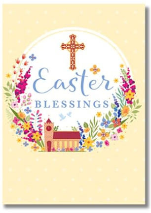 WORDS 'N' WISHES Religious Easter Card for Friends and Family, 17.6 x 12.7 cms, FSC Certified and Multi-Coloured