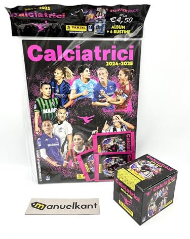 manuelkant Album Starter + Scatola Box 36 bustine per la raccolta di figurine Calciatrici Panini 2024 2025 Sticker
