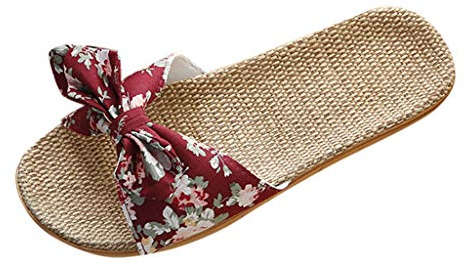 Luadnysin Claquette Femme Pantoufles Chaussons Ete Confortable Claquettes Chausson 38 Été Slippers Pantoufle Chaussures De Piscine Babouche Savate Lin Nu Pieds Anti Bruit