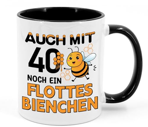 40. Födelsedagsmugg för kvinnor, kopp med slogan Flottes bin
