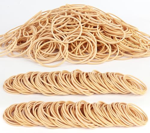 1100Pcs Rubber Bands Size #16 Rubberbands Light Brown Elastics Rubber Bands #16 Thin Small Rubber Band for Office Home Supply File Folder