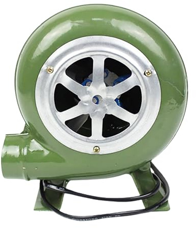 Soplador Chimenea Barbacoa, Ventilador Eléctrico Ajustable 12 V, Dispositivo Doble Alimentación AC DC, Mini Soplador Forja Artesanal, Herramienta Encendido Carbono, Motor Silencioso Compacto