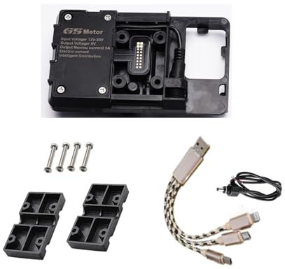Aiuphing supporto cellulare per bmw moto, supporto navigatore moto accessori con doppia USB per BMW R1200GS LC&Adventure S1000XR/RS F700GS/800GS R1200RS R1200ADV