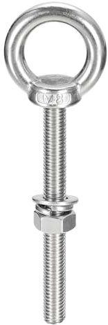 QUARKZMAN Bullone ad Occhiello di Sollevamento, 1 Set M8 x 70mm Bullone ad Occhiello con Dado Rondella Acciaio Inossidabile 304 Anello Sollevamento a Spalla per Appendere Oggetti