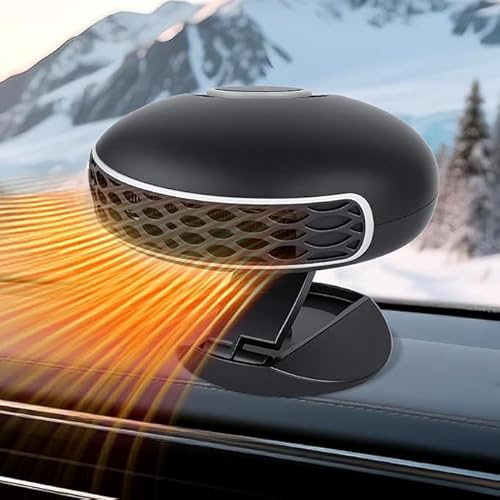 ZLYFCL Chauffage pour Voiture pour Hyundai Trajet Highway Van/Veloster/Venue SUV, Chauffage de Pare-Brise Dégivreur de Voiture 2 en 1, 12v/24v Prise Allume-Cigare,A-12V