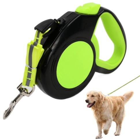 Hundkoppel 8 m, rullkoppel för hundar hundkoppel för små stora hundar, 360° anti-trassel, halkfritt handtag och snabbbromsknapp, robust utdragskoppel för hundar upp till 30 kg vikt