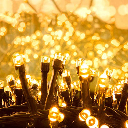Quntis 2000 LEDs 50M Lichterkette Außen Warmweiß, Weihnachtsbeleuchtung Innen Strombetrieben, IP44 Lichterkette Außen, 8 Modi Weihnachtsdeko für Garten Weihnachtsbaum Büsche Balkon Terrasse Zimmer