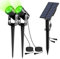 NATPOW Solar Gartenleuchte, Gartenstrahler Solar LED Solarstrahler Solarlampen für garten Außen, IP65 Wasserdicht, 2 Helligkeitsstufe Dusk to Dawn Gartenbeleuchtung für Bäume, Hof, Gartenweg(Grün)
