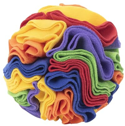 DONGKER Schnüffelball Hunde, Interaktives Schnüffelspielzeug, φ 15cm/20cm, Waschbar Hundespielzeug Intelligenzspielzeug für Kleine Mittelgroße Hunde Haustier (Rainbow Colors, 7.9)