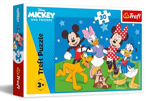 Trefl - Disney, Mickey et Ses Amis - Puzzle 30 Pièces - Puzzle coloré avec Les Personnages de Films Animé Disney, Loisir Créative, pour Enfants à partir de 3 Ans