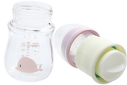 CRILSTYLEO Nuckelflasche glasflasche Babyflasche trinkflasche milchpulver behälter Schnullerflasche Flasche zum Stillen von Saugern Babymilchflasche Behälter für Milchpulver pp Rosa