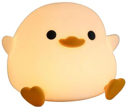 Lazy Duck LED-nattlampa - Lazy Duck uppladdningsbar sensorlampa Duck-lampa | Söt anka silikonnattlampa med timer, sil nattlampa
