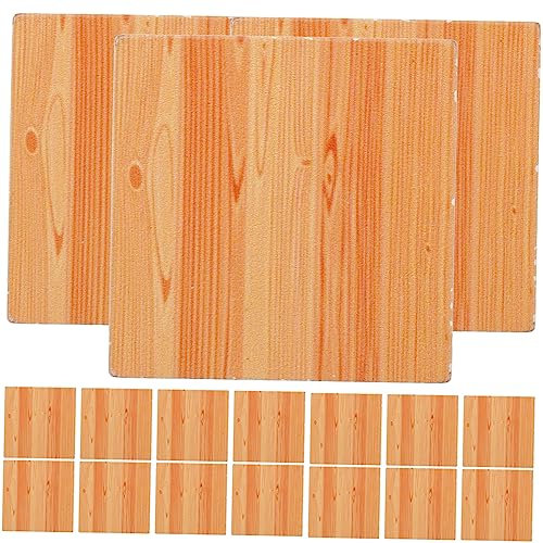 KONTONTY 18stücke Mini Holzfußboden Dekorationen Für Kleine Bodenplatten Für Kreative Mini-hausgestaltung Hochwertige Und Langlebige Materialien Für Miniatur-szenarien
