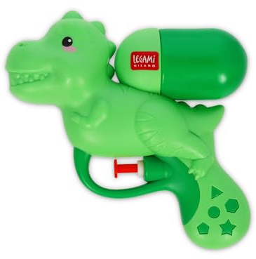 Legami - Kleine Wasserpistole, Mini-Wasserpistole, Water Gun Dino, 2,5 m Wasserstrahl, ideal für Partys, zum Erfrischen, Fassungsvermögen 50 ml, Gartenpistole für Kinder und Erwachsene