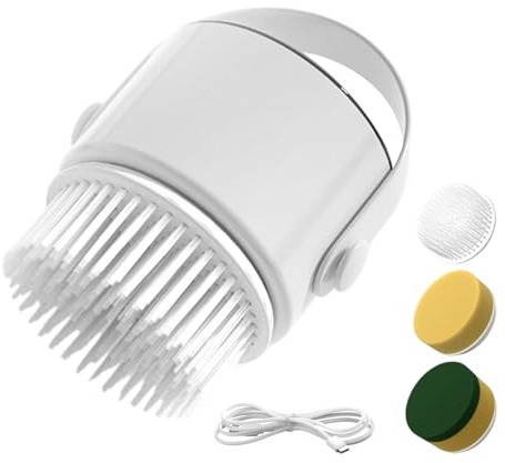 Chaies Spazzola di pulizia elettrica | Spazzola elettrica ricaricabile 1200 mAh,con 3 testine sostituibili potente pulitore automatico senza fili per piastrelle guarnizioni bagno pavimento,per