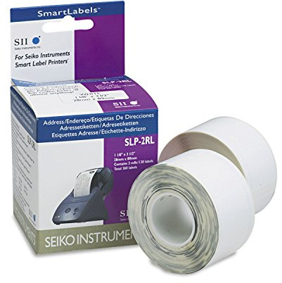 Seiko SLP2RL Etiquettes d'adresse 89 x 28 mm 2 x 130 Etiquettes pour imprimantes intelligentes Instruments Blanc