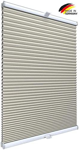 Gardinen21 Thermo Wabenplissee nach Maß in der Glasleiste mit Montage |Waben Plissee im Wunschmaß | Maßgefertigt für Türen & Fenster | Sonnenschutz, Sichtschutz, Schallschutz 100% Verdunkelung