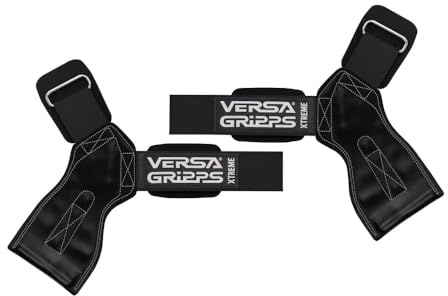 Versa Gripps® Correas de muñeca Xtreme – Fabricadas en Estados Unidos, agarre patentado VersaBridge™ con soporte carpiano en forma de U para levantamiento de pesas