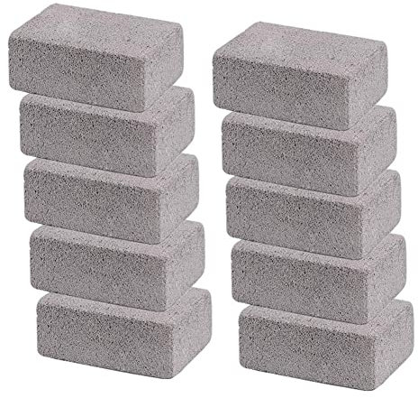10 Pcs Cleaning Bricks, Non- Odorless Griddle Block for Cleaning Grills and Griddles Reusable Ecological Stone Brick, for BBQ Grates Sink Pool