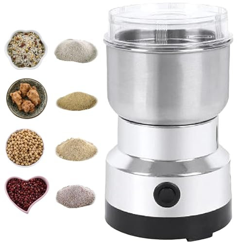 Nicoone Electric Smash Machine Multifunction Small Food Grinder Grain Grinder Mini Home Grinder for Nuts Seasoning Coffee Beans Spices Herbs Dry Materials Mill Powder