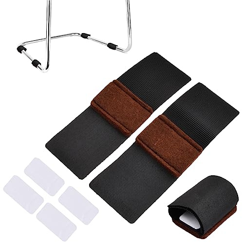 Laughhe 24 Piezas Fieltro Adhesivo Muebles, Almohadillas de Fieltro para Muebles con Cierres de Gancho y Bucle Deslizadores de Fieltro para sillas Reutilizables para trineos sillas Laterales (L)