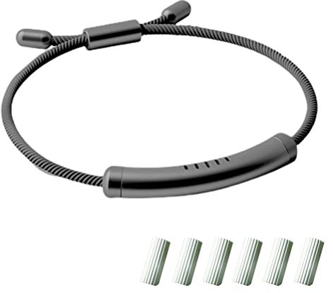 Mosquito Repellent Bracelet, Adjustable Mosquito Bands with 6 Replacement Sticks for Adults, Kids & Babies, Natural Plant Essential Oil Mosquito Repellent Wristband, Up to 720Hours (Midnight Black)