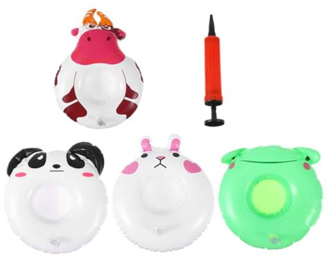 VICASKY 1juego Soporte Inflable para Bebidas para Piscina Animales De Caricatura para Fiestas De Verano Estabilidad Garantizada