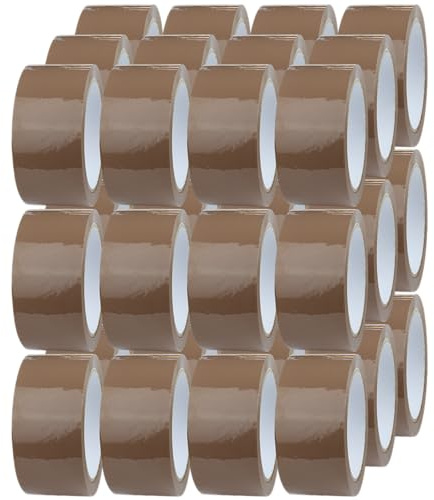 Crimson Starfish 36 rollos de cinta de embalar marrón | Cinta embalaje para paquetes, cajas, envíos, mudanzas, precinto embalar adhesivo, esenciales para mudarse, 48mm x 66m