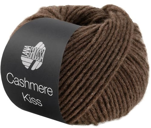LANA GROSSA Cashmere Kiss | Edle Merino-Kaschmir-Mischung | Handstrickgarn aus 70% Schurwolle (Merino superfein) & 30% Kaschmir | 25g Wolle zum Stricken & Häkeln | 70m Garn FB 102