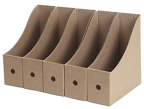 Archivador Revistas Cartón Caja Almacenamiento Documentos Carpeta Archivos Kraft Organizador Escritorio Divisor