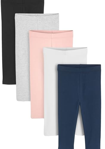 NEXT Fille Leggings en Coton, Lot de 5 Multi-Couleurs 12 Mois-18 Mois