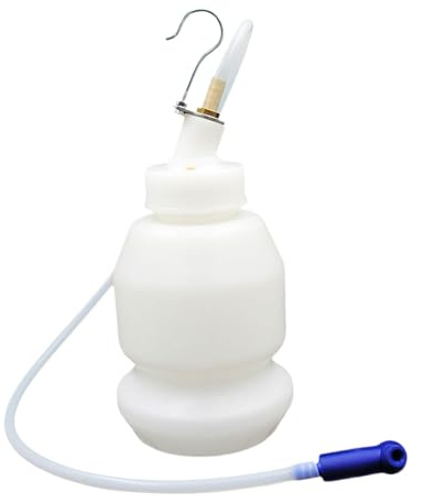 Extractor de líquido de Frenos automáticos: Herramienta de Sangrado de Fluido, Botella del de Frenos | Dispositivo de extracción Flexible elástica, un Recipiente de Purga de un litro, extracto