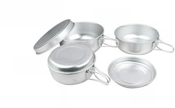 aqxreight Ensembles d'assiettes et de Bols de Camping Bol de Cuisine de Pique-Nique de Randonnée Ultra-léger de Grandes Capacités variété Adaptée aux Aliments en Aluminium Aviation Spécial
