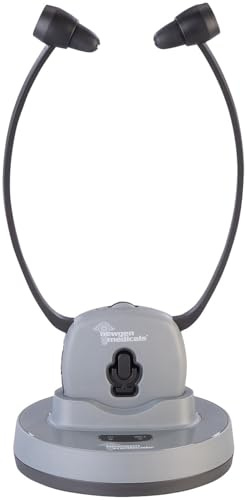 Newgen Medicals TV Kopfhörer: Digitaler TV-Funkkopfhörer und Hörverstärker, 2,4 GHz, bis 100 dB (Kopfhoerer, Akku-Kopfhörer und Hörhilfe)