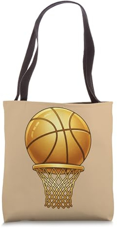 Basketball Hoop Illustration Slam Dunk Court Fan Tote Bag