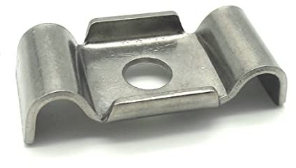 100x Mattenbefestigung Klemmlasche Zaunpfosten Edelstahl Batterfly Halter Befestigung Doppelstabmattenzaun für 6/5/6 und 8/6/8 Stabstärke geeignet