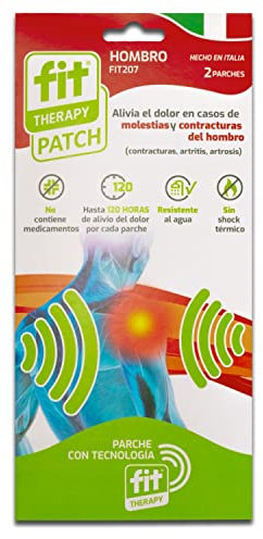 Apósito para el Hombro, Sin medicamentos, Dura 5 Días - producto sanitario para el Dolor de Hombro - Alivia los Dolores Musculares y en las Articulaciones - 2 adhesivos