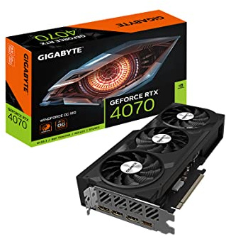 Gigabyte GeForce RTX 4070 WINDFORCE OC 12G Graphics Card, 3X WINDFORCE Fans, 12GB 192-bit GDDR6X, GV-N4070WF3OC-12GD Video Card