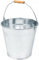 Secchio di zinco con manico in legno 12l, 15l secchio di metallo secchio di latta secchio zincato secchio da giardino secchio per cenere secchio per acqua argento varie misure per lavori edili (15l)