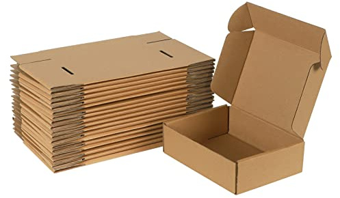 Giftgarden Caja de Cartón Kraft 17.8x12.7x5.1 cm, Marrón, para Envíos, 20 Unidades