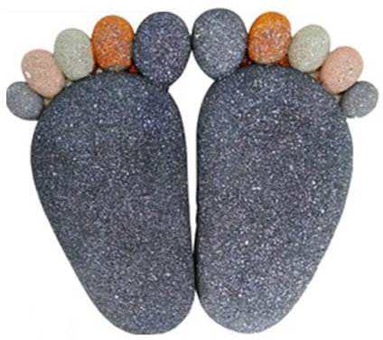 Pietre da Giardino Pietra da Calpestio per Esterni, Set di 2 Pietre, Resina Imitazione Pietra Giardino Stepping Stone, Sentiero Esterno Giardino Prato Decorazione Piede Pietra, 29 X 18 Cm ( Color : Da