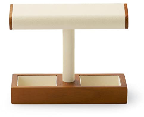 Papten Uhrenständer Holz, Uhrenhalter Armbandständer Schmuck Ständer Schmuck Display für Damen Herren (Beige)