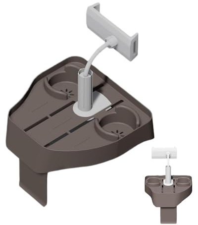 yanzisura Tableau à Bain à remous, Support de Tasse de Bain à remous, Plateau de Table d'appoint de Baignoire, Baignoire Robuste Caddie de Rangement de baignoires avec 2 Porte-Tasses pour Piscine