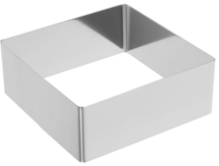 INOOMP Anello per Mousse Acciaio Inossidabile Stampo Quadrato per Torte Utensile Riutilizzabile per Dolci e Dessert Facile da Rimuovere Attaccare