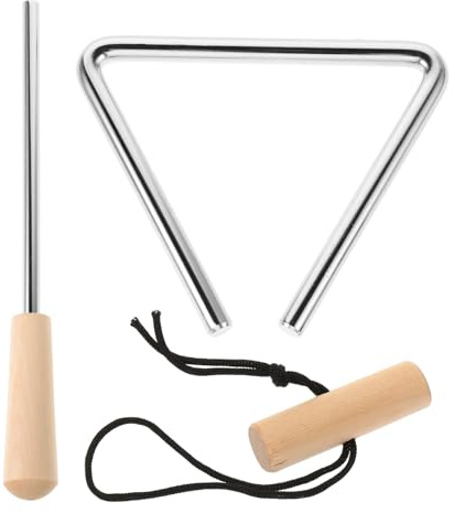 Toddmomy Handheld Iron Triangle with Striker Portable Percussion Instrument for Musicians Music Classes and Rhythm Practice