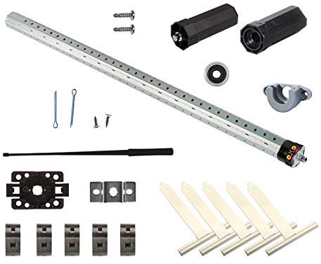 jarolift Wellenset SW40 Universal-Motor für alle Rollladenkästen bis 120 cm, Komplettset Rollladen-Welle Achtkant