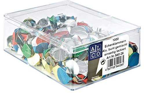 ALCO-Albert 540-26 - Eckenklammern Aluminium, bunt lackiert, 1000 Stück in einer Dose