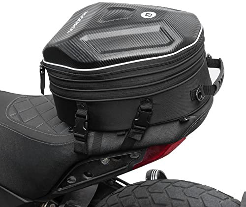 ROCKBROS Hecktasche Motorrad Wasserdicht 20-35L, Motorrad Gepäcktasche Erweiterbar, Multifunktional Motorradtasche, Sitztasche Helm Tasche Reflektierend